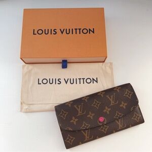 Authentic Louis Vuitton Emilie Wallet Fuchsia